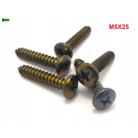 M5x25 wkręt samogwintujący tytanowy din 7981 wkręty tytanowe tytan grade 2