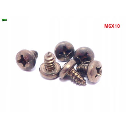 M6x10 wkręt samogwintujący tytanowy din 7981 wkręty tytanowe tytan grade 2