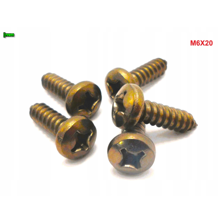 M6x20 wkręt samogwintujący tytanowy din 7981 wkręty tytanowe tytan grade 2