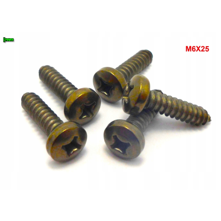 M6x25 wkręt samogwintujący tytanowy din 7981 wkręty tytanowe tytan grade 2