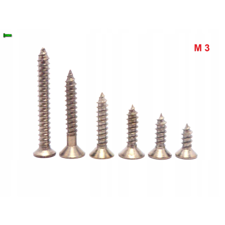 M3x8 wkręt samogwintujący tytanowy din 7982 wkręty tytanowe tytan grade 2