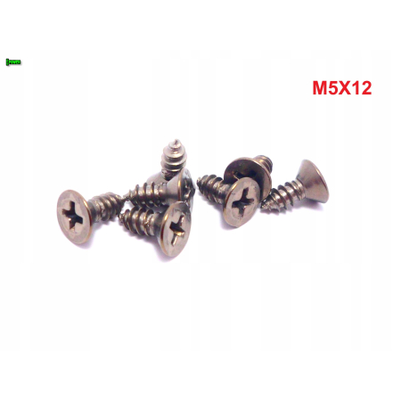 M5x12 wkręt samogwintujący tytanowy din 7982 wkręty tytanowe tytan grade 2