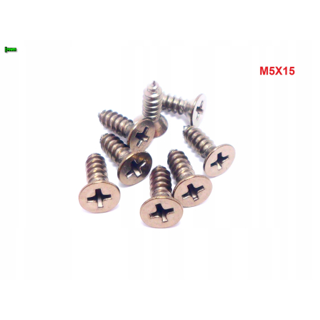 M5x15 wkręt samogwintujący tytanowy din 7982 wkręty tytanowe tytan grade 2