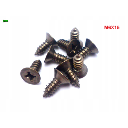 M6x15 wkręt samogwintujący tytanowy din 7982 wkręty tytanowe tytan grade 2