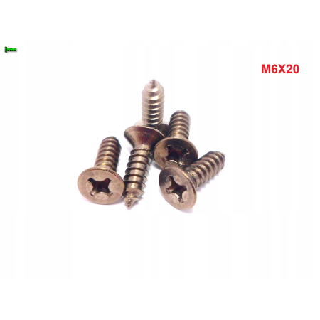 M6x20 wkręt samogwintujący tytanowy din 7982 wkręty tytanowe tytan grade 2