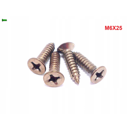 M6x25 wkręt samogwintujący tytanowy din 7982 wkręty tytanowe tytan grade 2