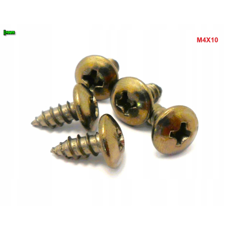 M4x10 wkręt samogwintujący tytanowy grzybkowy jis b 1122 tytan grade 2