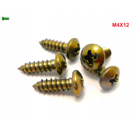 M4x12 wkręt samogwintujący tytanowy grzybkowy jis b 1122 tytan grade 2