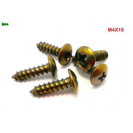 M4x15 wkręt samogwintujący tytanowy grzybkowy jis b 1122 tytan grade 2