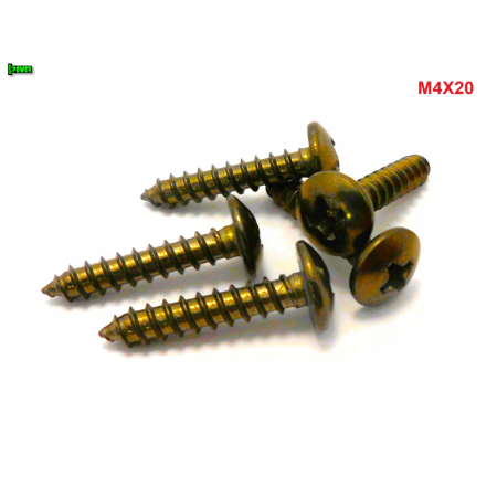 M4x20 wkręt samogwintujący tytanowy grzybkowy jis b 1122 tytan grade 2