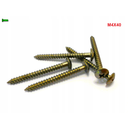 M4x40 wkręt samogwintujący tytanowy grzybkowy jis b 1122 tytan grade 2