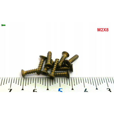 M2x8 wkręt tytanowy samogwintujący imbus tytan grade 2
