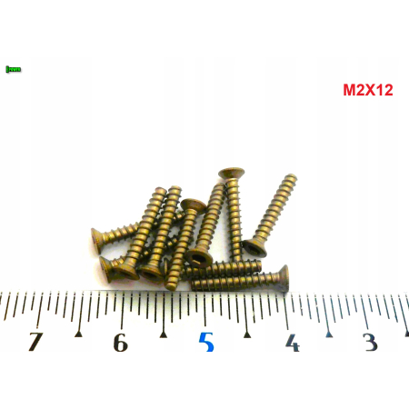 M2x12 wkręt tytanowy samogwintujący imbus tytan grade 2