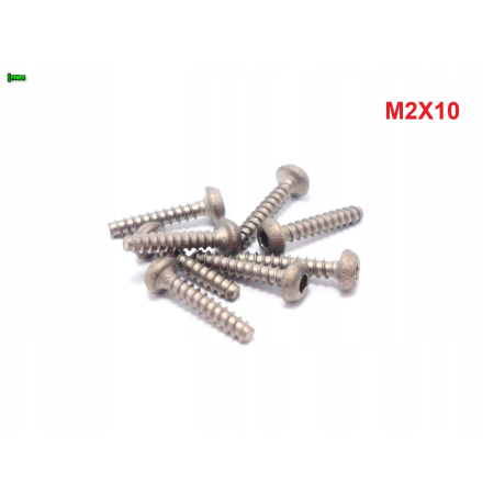 M2x10 tytanowy wkręt samogwintujący z łbem kulistym imbus tytan grade 2