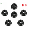 Nakrętka aluminiowa m5 din 6923 nakrętka kołnierzowa aluminiowa czarna fpw