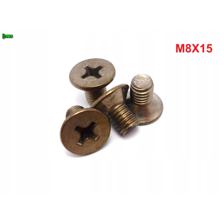 M8x15 śruby tytanowe din 965 iso 7046 śruba tytanowa stożkowa tytan grade 2