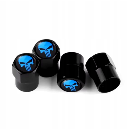 Punisher skull nakrętki na wentyle czapki do opon kapturki na zawory