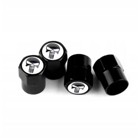 Punisher skull nakrętki na wentyle czapki do opon kapturki na zawory