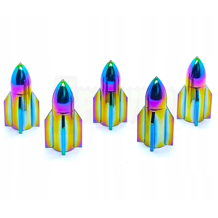 Nakrętki na wentyle rakieta czapki do opon kapturki na zawory rakieta