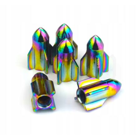 Nakrętki na wentyle rakieta czapki do opon kapturki na zawory rakieta