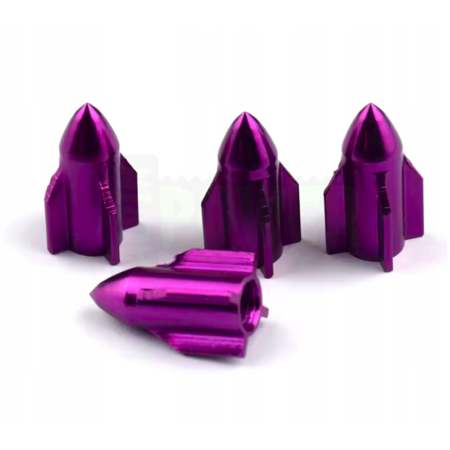 Nakrętki na wentyle rakieta czapki do opon kapturki na zawory rakieta