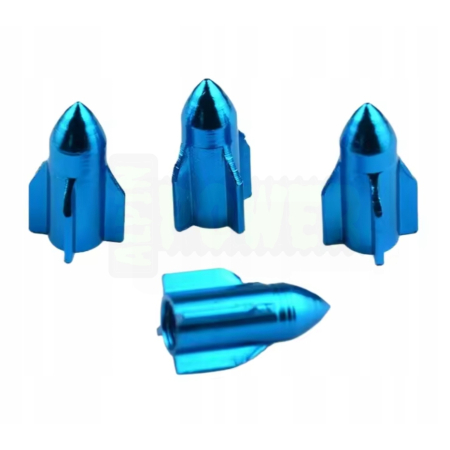 Nakrętki na wentyle rakieta czapki do opon kapturki na zawory rakieta