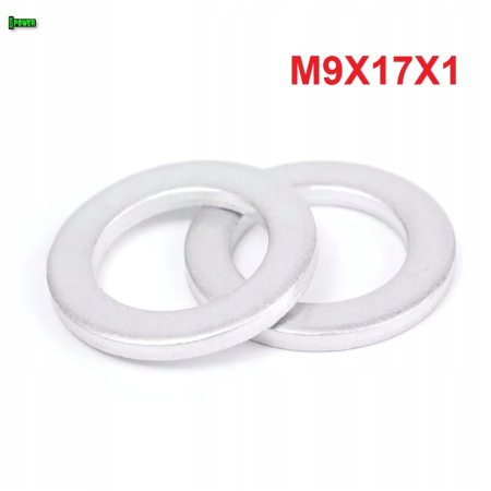 Podkładka aluminiowa m9x17x1 din125 iso 7089 aluminiowa podkładka m9x17x1