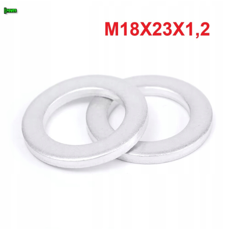 Podkładka m18x23x1,2 din7603a aluminiowa podkładka m18x23x1,2 podkładka m18