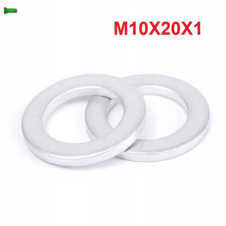 Podkładka aluminiowa m10x20x1 din125 iso 7089 aluminiowa podkładka m10x20x1