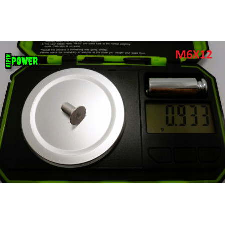 M6x12 śruba imbusowa din 7991 aluminiowa