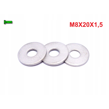 Podkładka m8x20x1,5 din 9021 tytanowa podkładka m8 tytan grade 2