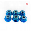 Aluminiowa nakrętka m8 samokontrująca samohamowna din 6926 błękitna m8