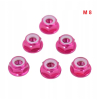 Aluminiowa nakrętka m8 samokontrująca samohamowna din 6926 różowa m8