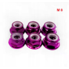 Aluminiowa nakrętka m8 samokontrująca samohamowna din 6926 fioletowa m8