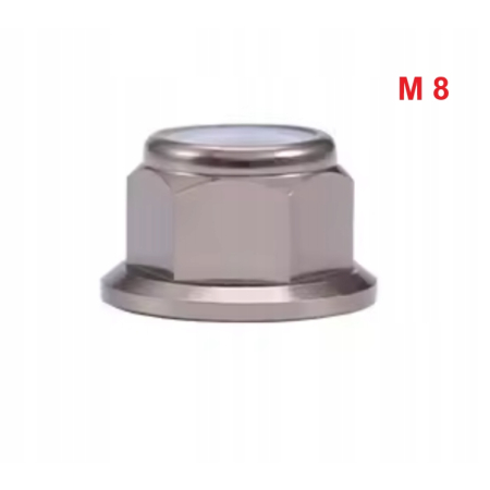 Aluminiowa nakrętka m8 samokontrująca samohamowna din 6926 brązowa m8