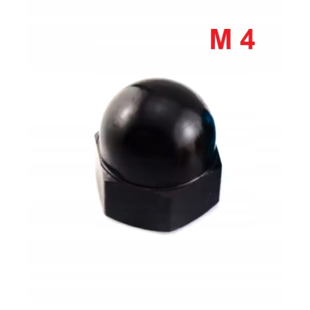 Aluminiowa nakrętka kołpakowa din 1587 m4 czarna nakrętki aluminiowe rc fpw