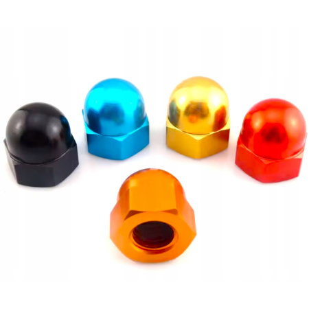 Aluminiowa nakrętka kołpakowa din 1587 m5 czarna nakrętki aluminiowe rc fpw