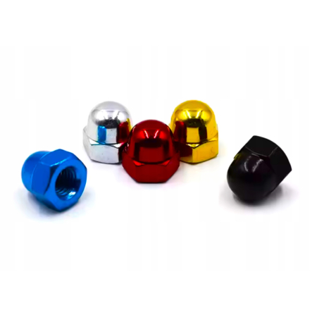 Aluminiowa nakrętka kołpakowa din 1587 m3 niebieska nakrętki aluminiowe rc