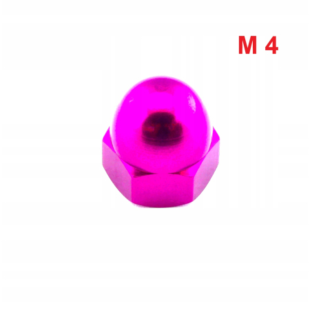 Aluminiowa nakrętka kołpakowa din 1587 m4 różowa nakrętki aluminiowe rc fpw