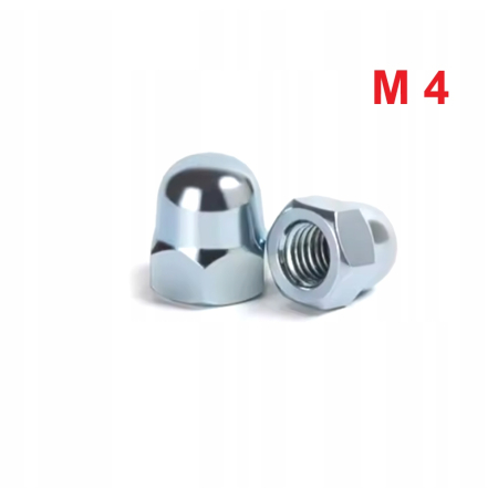 Aluminiowa nakrętka kołpakowa din 1587 m4 srebrna nakrętki aluminiowe fpw