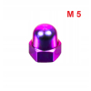 Aluminiowa nakrętka kołpakowa din 1587 m5 fioletowa nakrętki aluminiowe fpw