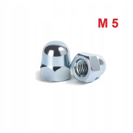 Aluminiowa nakrętka kołpakowa din 1587 m5 srebrna nakrętki aluminiowe fpw