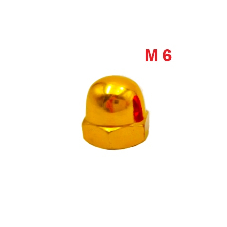 Aluminiowa nakrętka kołpakowa din 1587 m6 złota nakrętki aluminiowe rc fpw