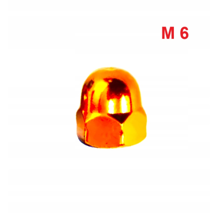 Aluminiowa nakrętka kołpakowa din 1587 m6 pomarańczowa nakrętki aluminiowe