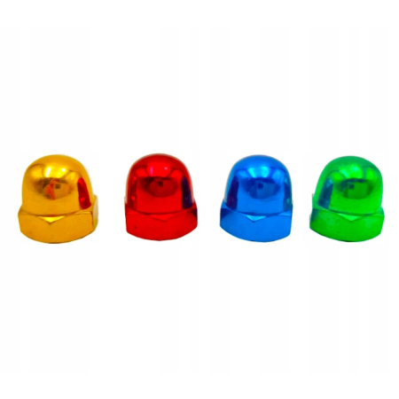 Aluminiowa nakrętka kołpakowa din 1587 m6 pomarańczowa nakrętki aluminiowe