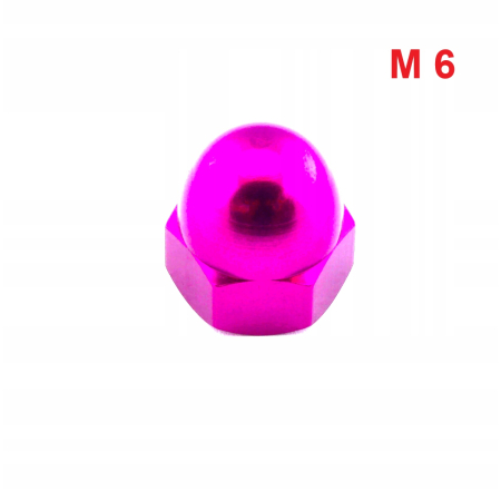 Aluminiowa nakrętka kołpakowa din 1587 m6 różowa nakrętki aluminiowe rc fpw