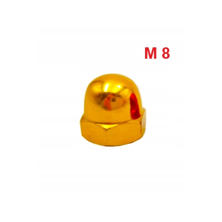 Aluminiowa nakrętka kołpakowa din 1587 m8 złota nakrętki aluminiowe rc fpw