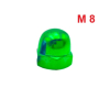 Aluminiowa nakrętka kołpakowa din 1587 m8 zielona nakrętki aluminiowe fpw