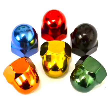 Aluminiowa nakrętka kołpakowa din 1587 m8 różowa nakrętki aluminiowe rc fpw