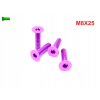 M8x25 śruba aluminiowa stożkowa imbus din 7991 śruba aluminiowa fioletowa